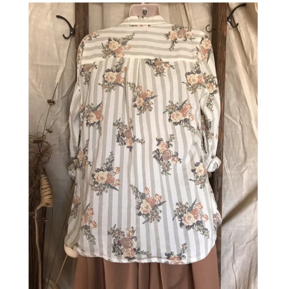 BDG Vintage Wash Floral Button Up - Picture 3 of 4